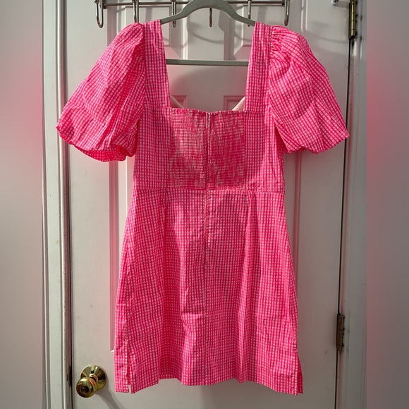 NWT Lilly Pulitzer Nilany Romper Size 8 Pink Isle Along the Same Line (Barbie) - Picture 5 of 5